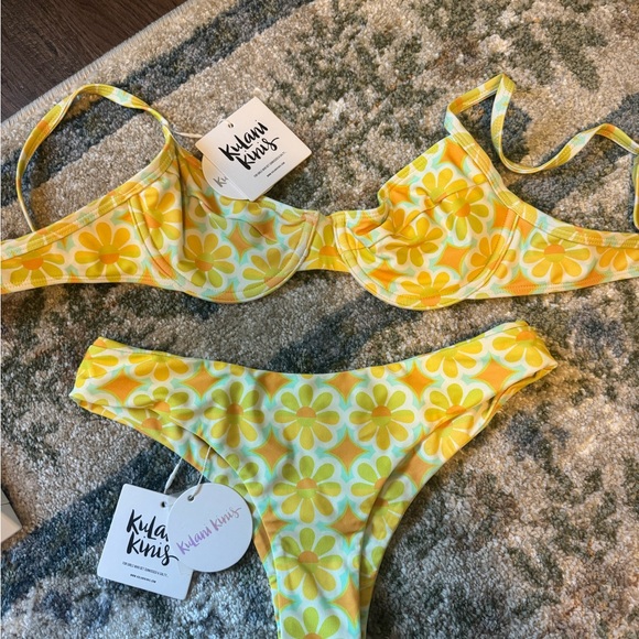 Kulani Kinis Other - Kulani Kinis Yellow Floral Bikini
